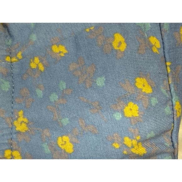 Free People Blue Floral Lace Ruched Sammi Tank Boho Cottage Sz Medium NWT - Picture 6 of 6